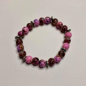 multi color acrylic bead bracelet